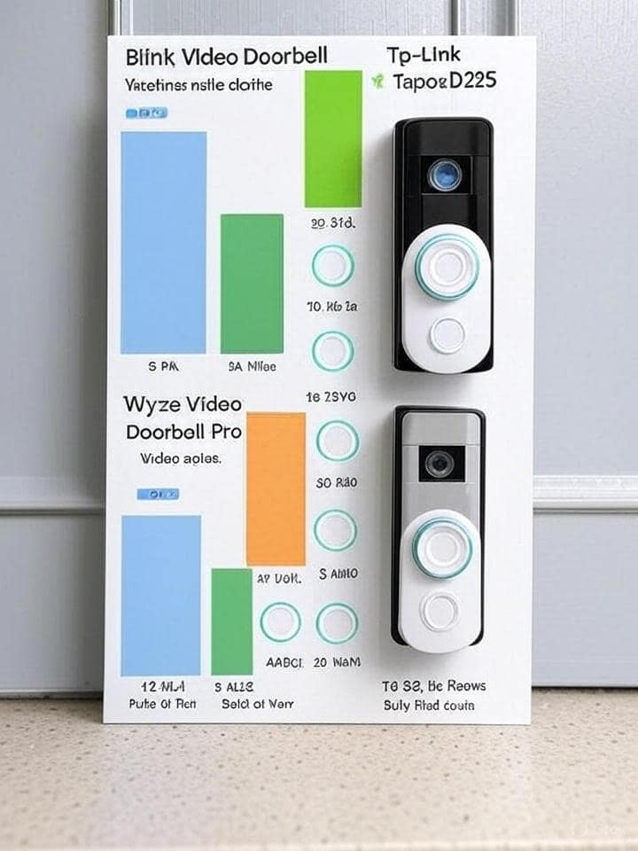 Comparison chart showing smart doorbell features under $100