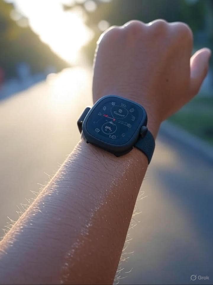 Amazfit Bip 5 in the sunlight.