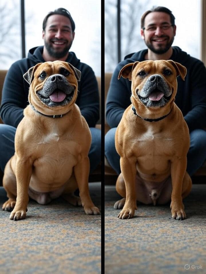 Before and after transformation